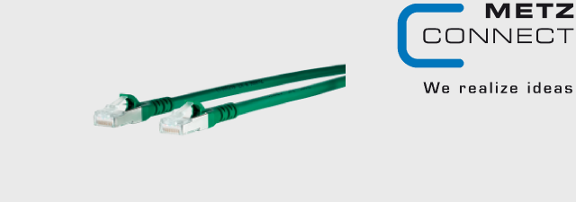 Patch cord Cat.6A AWG 26 green - METZ CONNECT