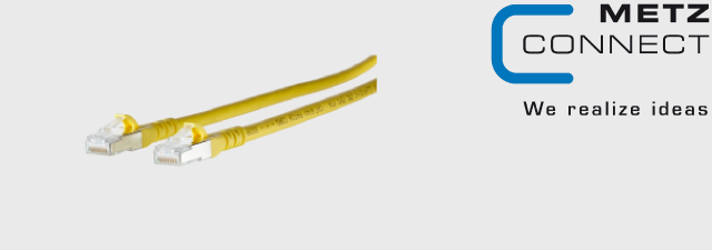 Patch cord Cat.6A AWG 26 yellow- METZ CONNECT