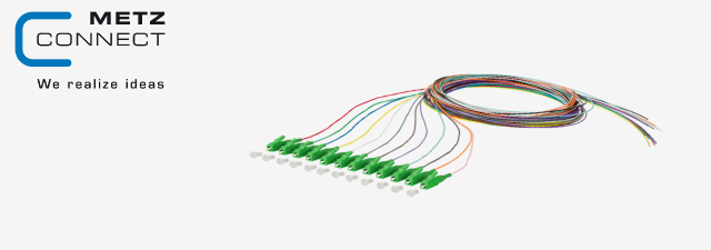 OpDAT pigtail LC APC, OS2, Single mode - METZ Connect 