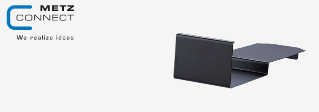 DCCS blind module for 19 inch 1RU subrack black - METZ Connect 