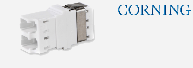 F.O Adapter, LC Duplex, Keyed, (OM4+/OM4/OM3/​OM2/OM1/OS2), white- CORNING
