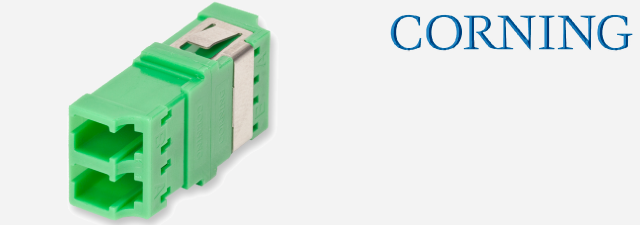F.O Adapter, LC Duplex, Keyed, (OM4+/OM4/OM3/​OM2/OM1/OS2), green - CORNING