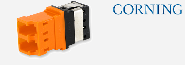 آداپتور فیبر نوری کورنینگ مالتی و سینگل مد نارنجی CORNING - Keyed/Non Keyed - LC duplex