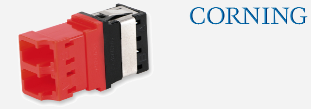اداپتور نوری کرنینگ سینگل و مالتی مد - قرمز CORNING - Keyed/Non Keyed - LC duplex