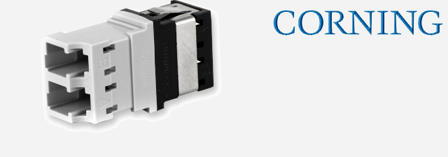 آداپتور فیبر نوری کورنینگ مالتی مد و سینگل مد طوسی CORNING - Keyed/Non Keyed - LC duplex
