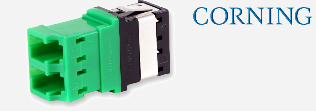 اداپتور فیبر نوری کرنینگ مالتی و سینگل مد رنگ سبز CORNING - Keyed/Non Keyed - LC duplex