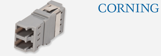 اداپتور نوری کرنینگ مالتی و سینگل مد رنگ طوسی CORNING - Non Keyed/Non Keyed - LC duplex