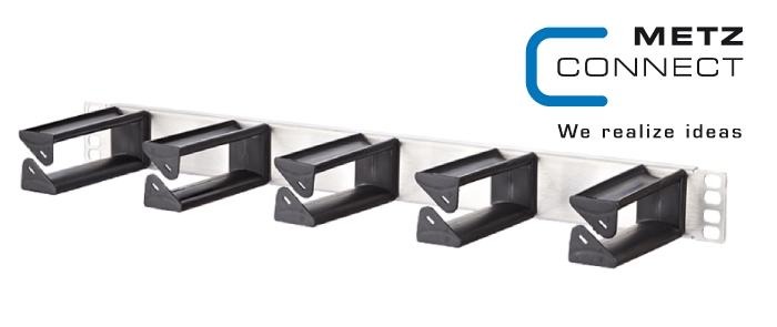 Cable manager 19 inch 1RU stainless steel
