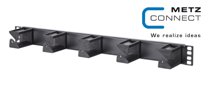 Cable manager 19 inch 1RU RAL 9005 black